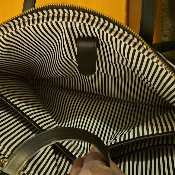 Kate Spade New York Black & White Striped Laptop Bag – Travel Work Tote – OS - Picture 5 of 7